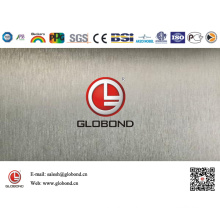 Globond Brushed Edelstahl Blatt 007